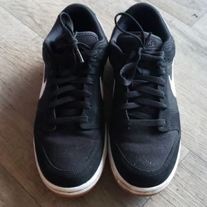 Nike black sb dunk low gum soles